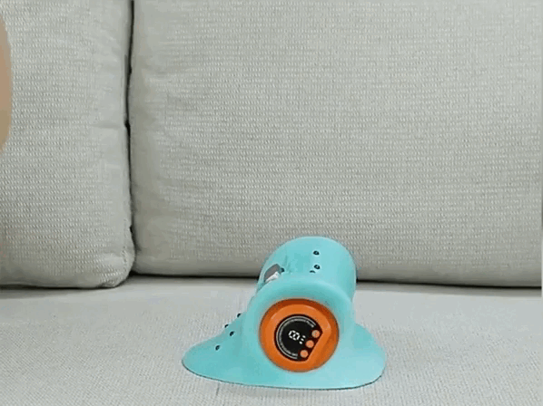 Woman lay back on the Electric Cervical Neck Massager
