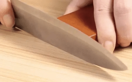 Magnetic Rolling Knife Sharpener sharpening chef knife with durable wooden base and smooth control